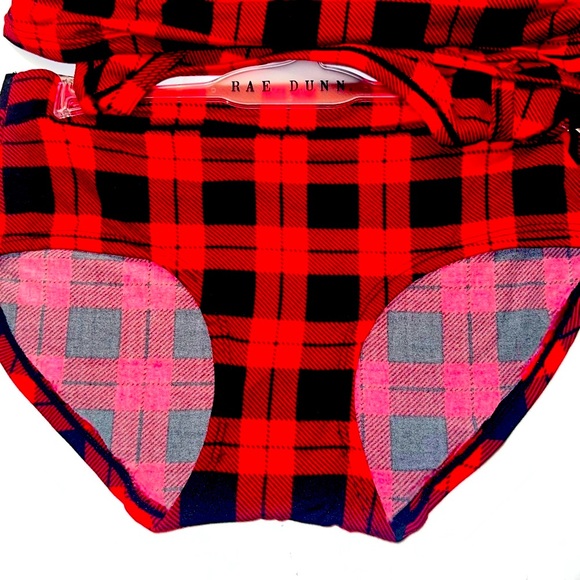 Red NWT Rae Dunn Merry Plaid Pajama Cami Panty 2 Piece Set - Picture 3 of 6